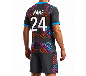 Maillot de football personnalisé Sprint à motif géométrique, unisexe, sans manches, anti-transpiration, anti-rétrécissement, coupe athlétique, toutes saisons, uniforme 100% - Product Image 5