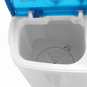 Lavatrice semi-automatica a doppio cestello bianca e blu da 15 libbre (standard USA) con pompa di scarico - Product Image 6
