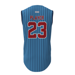 Maillot de baseball sans manches à boutons, personnalisable par sublimation, pour équipe, marque privée, fabricant de vêtements de sport OEM ODM - Product Image 2