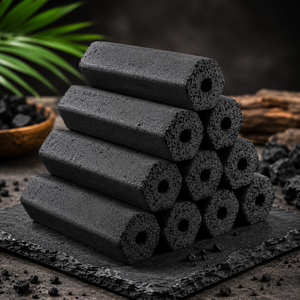 โรงงานผลิตถ่านกะลามะพร้าวคุณภาพพรีเมียม Cocotronics สำหรับบาร์บีคิว ถ่านดำความหนาแน่นสูง รูปทรงหกเหลี่ยม สำหรับใช้กับบารากุ ส่งออก - Product Image 6