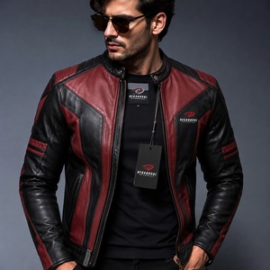 Elegante chaqueta de cuero para hombre, diseñada para brindar un aspecto elegante, comodidad confiable y durabilidad excepcional para hombres. Venta al por mayor. - Product Image 1