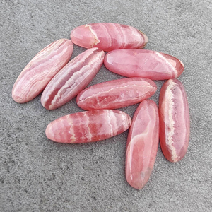 Cabochon en rhodochrosite AAA+ de grande taille, forme ovale, dos plat, pierre précieuse calibrée, pour la fabrication de bijoux - Product Image 5