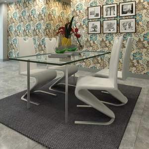 4 pz sedie da pranzo in ecopelle bianche - Product Image 3