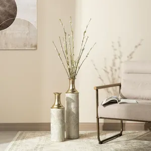 Jarrón de Hierro de Calidad Premium para Exportación, Diseño Costero, Ecológico, Decorativo para Mesa, Arreglos Florales, Distribución Minorista - Product Image 1