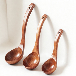 Ensemble de cuillères en bois écologiques au design nouveau, mini cuillères en bambou pour le maquillage - Product Image 2