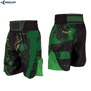 Pantalones Cortos de Entrenamiento MMA para Hombre, Ligeros, de Satén Sólido, Cintura Alta con Cordón Ajustable, Antiarrugas, de Secado Rápido y Transpirables - Product Image 2