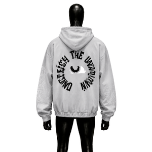 เสื้อฮู้ดดี้สตรีทแวร์สีเทาขนาดใหญ่พิเศษ ผ้าฝ้ายเฟรนช์เทอร์รี่ 100% ลายปักพิมพ์ดีไซน์เก๋ๆ สวมใส่สบายๆ สำหรับฤดูหนาว - Product Image 2