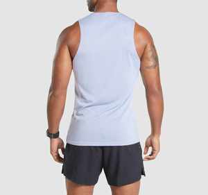 เสื้อกล้ามฟิตเนสผู้ชาย พิมพ์ลายโลโก้ตามสั่ง ไซส์ใหญ่ สวมใส่สบาย บริการ OEM ผ้าถักเนื้อแน่น พิมพ์ลายแบบ Dye Sublimation สีตามสั่ง - Product Image 4