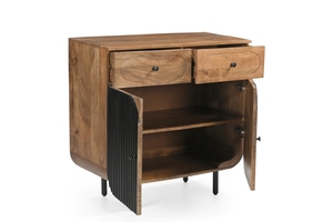 Meuble de cuisine moderne en bois de manguier avec pieds pliants, mobilier de maison - Product Image 3