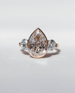 IGI/GIA Lab Grown Cut Diamond Vintage 14k jaune mariage/bague de fiançailles unisexe or blanc fin pour anniversaire fête-digne - Product Image 2