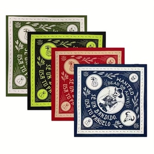 Pañuelo Bandana Cuadrado de Algodón 100% Reciclado con Estampado Digital Personalizado Estilo Hip Hop, Degradado Tie Dye y Paisley - Product Image 5