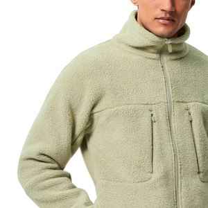 Sweat-shirt décontracté pour homme, coupe ample, en tissu polaire Sherpa chaud, veste polaire Sherpa pour l'automne, en vente - Product Image 4