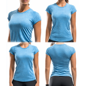 High Quality Athletic Gym T Shirts Women Workout Fitness Wear Tee Shirt Ladies Quick Dry <b>Running</b> T Shirt Women's - Product Image 1