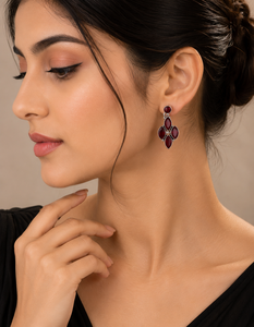 Boucles d'oreilles pendantes en argent oxydé avec zircon et perle d'imitation, serties en clos, pour femmes, fournisseur en gros, garantie commerciale - Product Image 4