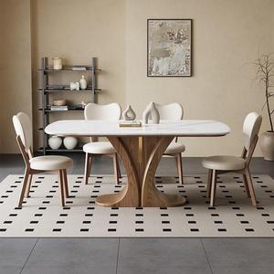 Mesa de Comedor Rectangular Moderna Daystar Trade con Tapa de Madera y Base con Aspecto de Mármol, Muebles de Comedor Premium Personalizables - Product Image 2