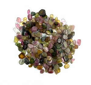 Lote de Gemas Sueltas de Turmalina Multicolor Natural en Rodajas de 4-8 MM, 10 CT, Piedras Certificadas IGI - Product Image 2