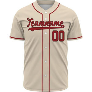 Jersey de Béisbol y Sóftbol del Mejor Fabricante, Precio al por Mayor, Material 100% Poliéster, Precio Bajo, Nuevo y Elegante Jersey de Béisbol para Hombre - Product Image 6