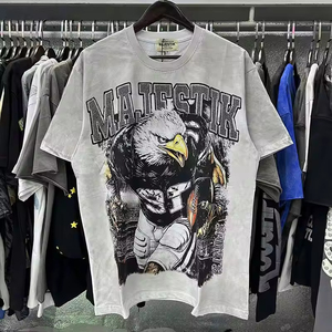 Camisetas Extra Grandes para Hombre Majestik, Diseño con Letras Tejidas, 100% Algodón, Transpirables, Antiencogimiento, Ecológicas, Estilo Urbano - Product Image 4