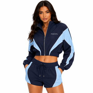 Conjunto Deportivo Casual Unisex al por Mayor, Chaqueta con Cremallera de Manga Larga, Pantalones Cortos, Traje Deportivo para Otoño, Conjuntos de Pantalones Cortos Deportivos, Chaquetas para Hombre - Product Image 3