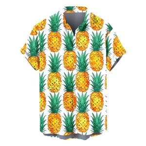 Camisetas Personalizables de Manga Corta para Hombre, Divertidas, Estampadas con Dibujos Animados de Piña, Diseño Digital por Sublimación, Venta al por Mayor - Product Image 5