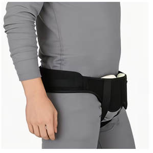 Ceinture de soutien inguinal noire pour hommes, réglable, pour la boxe, le kickboxing, avec protections amovibles. - Product Image 2