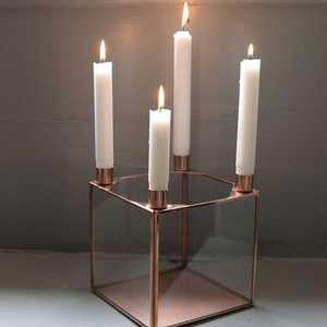 Modern Matte <b>Black</b> Metal <b>Candelabra</b> Circular Design Home Decoration Candle Holder Set - Product Image 6