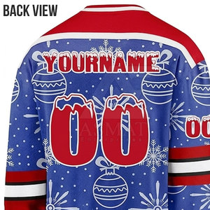 Jersey de Hockey sobre Hielo Sublimado Personalizado, Uniforme Profesional para Equipos, Tejido Transpirable de Secado Rápido, Servicio de Impresión a Todo Color - Product Image 4