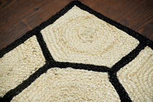 Tapis en jute tressé fait main à motif treillis, antibactérien, contemporain, à poils moyens, vente en gros, pour salon, chambre, décoration intérieure - Product Image 3