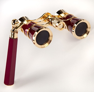 Intricately carved vintage brass opera glasses with ornate detailed barrels, available at wholesale prices. - Product Image 2
