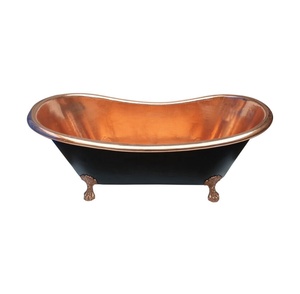 Luxurious New Arrival Copper Handicrafts High Quality Handmade Copper Clawfoot Bathtub for Sale by Manufacturer Bulk Wholesaler - Product Image 3