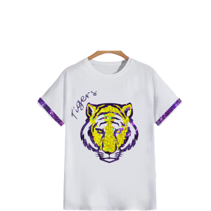 Hot Sale Eco-Friendly Half Sleeve Loose Fit Game Day Embroidery <b>T</b>-<b>Shirt</b> 100% Cotton Summer Casual Breathable Wear - Product Image 1
