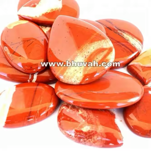 Jaspe rojo natural de río, piedras sueltas, lote a granel de 10 piezas, tamaños y formas variadas para la fabricación de joyas, cabujón - Product Image 3