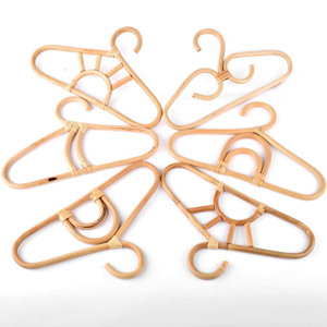 Vente en gros de cintre de nettoyeur à sec en rotin pour vêtements d'enfants cintres naturels pour vêtements d'enfants prix le moins cher - Product Image 2