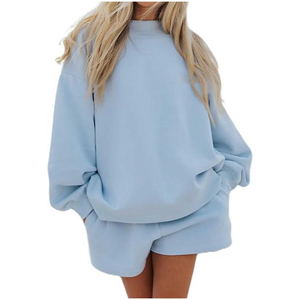 Sweat-shirts pour femmes 100% coton, confortables, hiver/automne, OEM, col roulé, manches longues, motif uni, écologiques, streetwear décontracté - Product Image 3