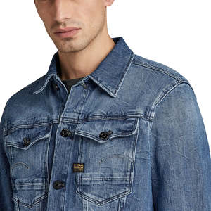 Veste en jean unisexe à manches longues enduite, style urbain, décontractée pour l'hiver, respirante, écologique, coupe ajustée, fermeture frontale - Product Image 4