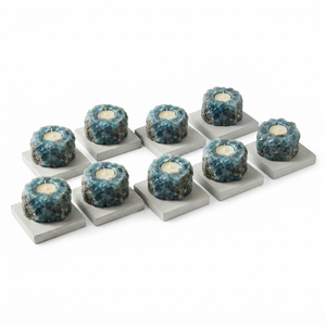 Portavelas de Piedra Natural Tallada a Mano de Apatita, Ágata y Piedras Preciosas, para Sanación, Venta al por Mayor - Product Image 4