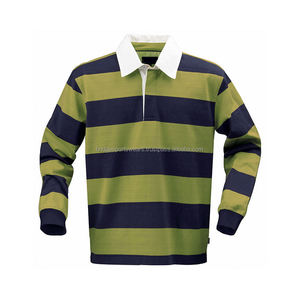 Camiseta de Rugby Unisex Personalizada, Manga Corta, Impresión por Sublimación, 100% Poliéster, Color Sólido, Talla Grande - Product Image 1