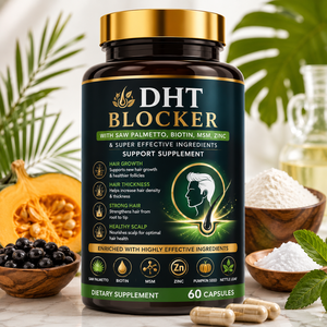 แคปซูล DHT Blocker ผสมสารสกัดจาก Saw Palmetto, ไบโอติน, MSM และซิงค์ สำหรับผู้ใหญ่ ช่วยเรื่องการเจริญเติบโตของเส้นผมและสุขภาพหนังศีรษะ - ผลิตภัณฑ์เสริมอาหาร - Product Image 4