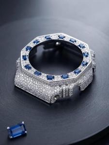 Loista Jewels – Lunette de montre de luxe en acier inoxydable octogonale, sertie de cristaux étincelants, cadre de protection personnalisé style Hip Hop, modèle homme - Product Image 6