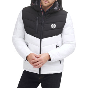 แจ็คเก็ตพัฟเฟอร์แขนยาวสำหรับผู้ชายรุ่นใหม่ประจำฤดูหนาวจากโรงงาน พร้อมปกตั้ง โลโก้ด้านหน้า ระบายอากาศได้ดีและเป็นมิตรกับสิ่งแวดล้อม - Product Image 1