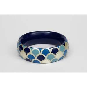 Ensemble de bracelets en bois faits à la main pour femmes, bijoux ethniques traditionnels pour tous les jours et les occasions spéciales, accessoires peints - Product Image 6