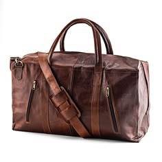Sac de voyage en cuir unisexe, grande capacité, fermeture à glissière, style vintage, marron - Product Image 2