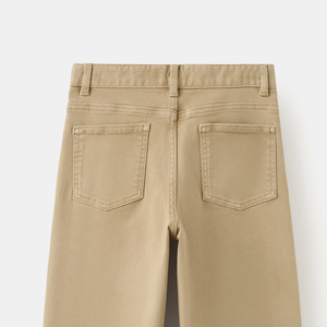 Diseño de alta calidad para compradores al por mayor / Pantalones casuales de color sólido con presillas para cinturón, de algodón suave y cómodos para niños - Product Image 5