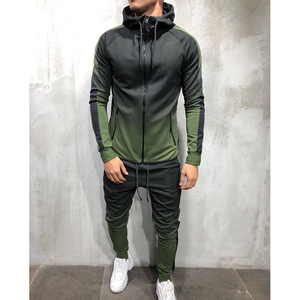 Conjunto Deportivo para Hombre con Degradado de Color, Sudadera con Capucha y Cremallera de Manga Larga, Bolsillos Laterales, Ropa Deportiva Informal, Transpirable, Invierno 2 en 1 - Product Image 5