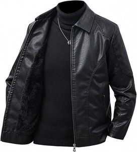 Chaqueta Ligera para Hombre con Exterior de PU y Relleno de Poliéster, Resistente al Agua y Cálida - Product Image 1