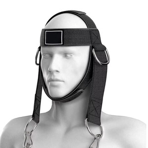 High Quality Customizable Cowhide Head Guard Harness with Chain Heavyweight Lifting Neck <b>Strength</b> <b>Training</b> Gear for Fitness - Product Image 4