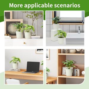 Set di 6 Piante Artificiali in Vaso Stile Fattoria per Casa, Ufficio, Soggiorno, Cucina, Aula, Tavolo, Scaffale, Scrivania - Decorazioni con Piante Finte - Product Image 3