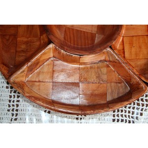 Plato Giratorio Redondo de Madera Hecho a Mano con Recipiente Central, Diseño Tradicional Chino, Acabado Pulido, para Fiestas - Product Image 2