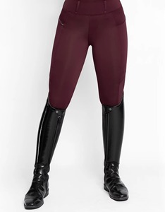 กางเกงขี่ม้าซิลิโคนกันลื่นแบบพรีเมียมสั่งทำพิเศษ สีแดงเบอร์กันดี ยืดหยุ่นได้ สำหรับผู้หญิง - Product Image 2