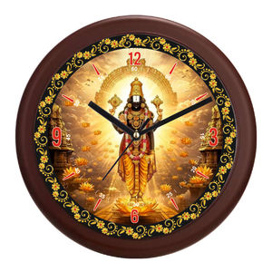 นาฬิกาแขวนผนังสำนักงานแบบดิจิทัลพิมพ์ลายพระวัชรเทพเวนกาเตสวารา ออกแบบโดยนักออกแบบพระสงฆ์  ของขวัญส่งเสริมการขายส่วนบุคคล ของขวัญวันคริสต์มาส ของขวัญกลับไปโรงเรียน - Product Image 1